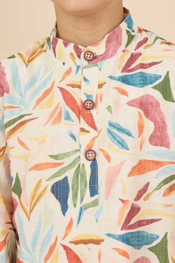 Buy_StyloBug_Multi Color Polyester Printed Kurta And Pant Set 