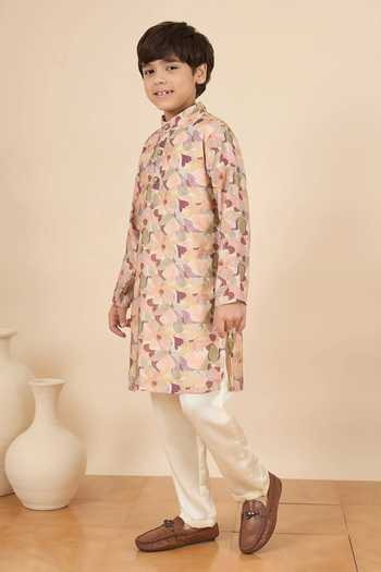 StyloBug Multi Color Polyester Printed Kurta And Pant Set Online at Aza Fashions StyloBug_Multi Color Polyester Printed Kurta And Pant Set _Online_at_Aza_Fashions