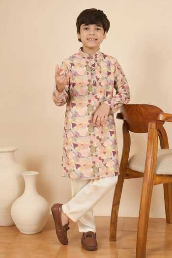 Buy StyloBug Multi Color Polyester Printed Kurta And Pant Set Online at Aza Fashions Buy_StyloBug_Multi Color Polyester Printed Kurta And Pant Set _Online_at_Aza_Fashions