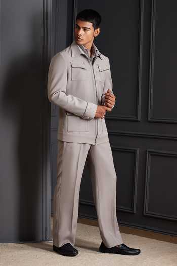 Buy Soniya G Grey Suiting Sector Bandhgala And Trouser Set Online at Aza Fashions Buy_Soniya G_Grey Suiting Sector Bandhgala And Trouser Set _Online_at_Aza_Fashions