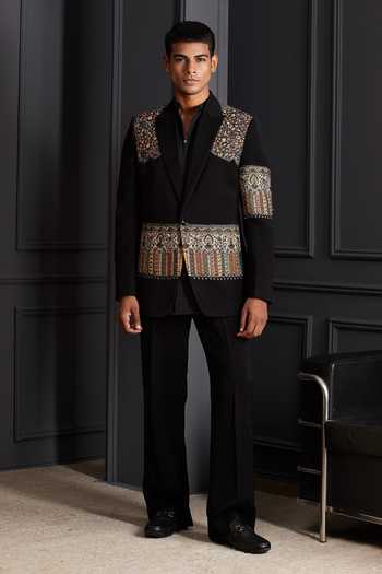 Soniya G Royal Canvas Embroidered Tuxedo Set 