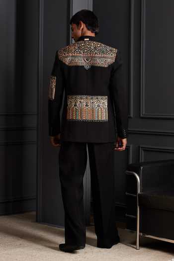 Soniya G Royal Canvas Embroidered Tuxedo Set 