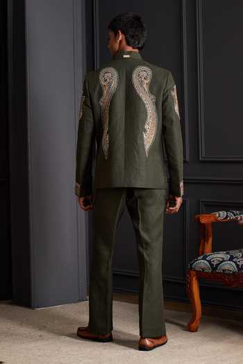 Soniya G Nawab Embroidered Bandhgala Set 