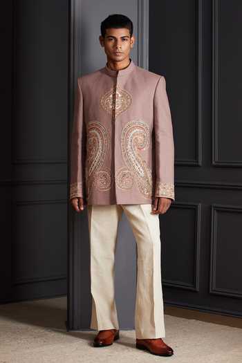 Soniya G Mehrab Embroidered Bandhgala Set 