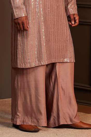Soniya G Pink Silk Mehr Metallic Sequin Linear Kurta Set Online at Aza Fashions Soniya G_Pink Silk Mehr Metallic Sequin Linear Kurta Set _Online_at_Aza_Fashions