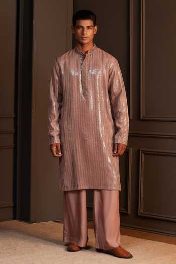 Soniya G Mehr Metallic Sequin Linear Kurta Set 