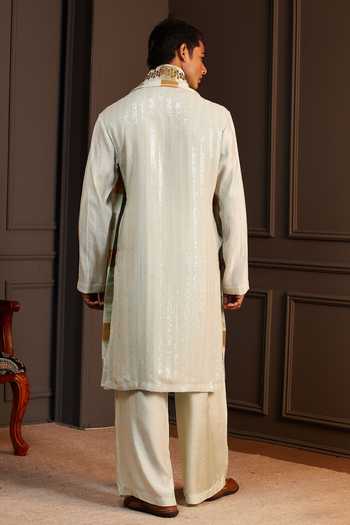 Soniya G Zarin Sequin Kurta Set With Stole 