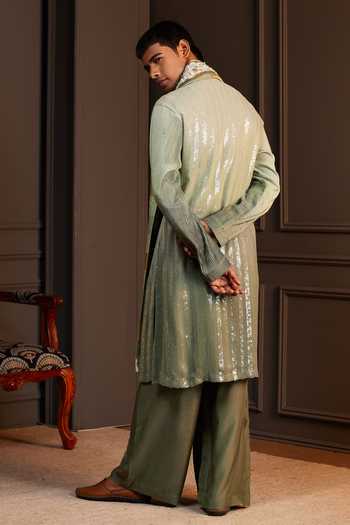 Soniya G Miran Ombre Sequin Kurta Set With Stole 