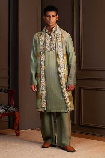Soniya G Miran Ombre Sequin Kurta Set With Stole 