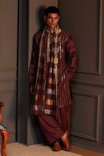Soniya G Kair Embroidered Kurta Set With Stole 