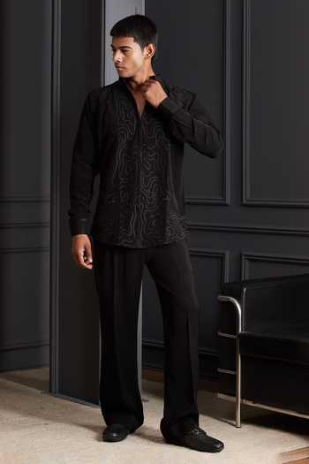 Buy Soniya G Black Suiting Sequins, Beads, Stones Ziya Embtroidered Tuxedo Set Buy_Soniya G_Black Suiting Sequins, Beads, Stones Ziya Embtroidered Tuxedo Set