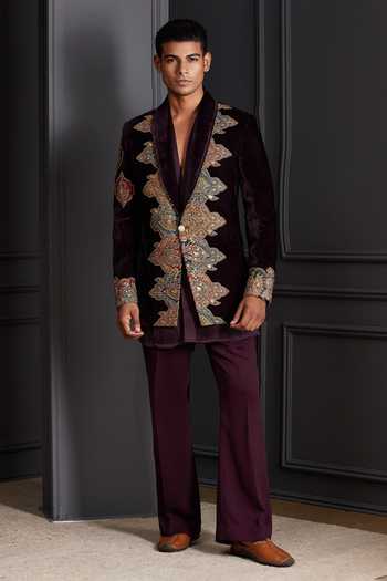 Soniya G Rangzaar Embroidered Jacket & Kurta Set 