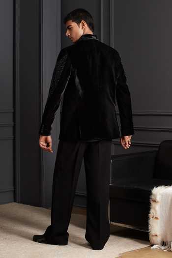 Soniya G Rooh Noir Embroidered Tuxedo Set 