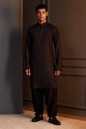 Buy Soniya G Black Silk Aarambh Embroidered Sherwani Set Online at Aza Fashions Buy_Soniya G_Black Silk Aarambh Embroidered Sherwani Set _Online_at_Aza_Fashions