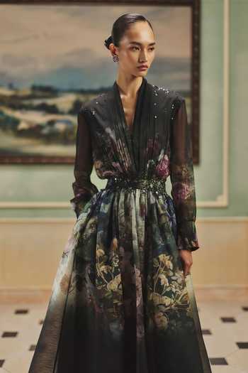 Pankaj & Nidhi Veinna Larkspur Top & Skirt Set 