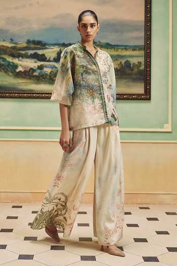 Pankaj & Nidhi Veinna Cyprine Shirt & Pant Set