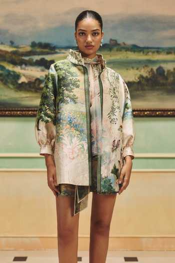 Pankaj & Nidhi Veinna Mistfall Jacket & Shorts Set
