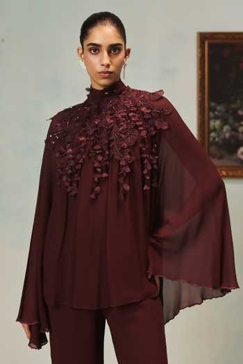 Pankaj & Nidhi Veinna Claret Top 
