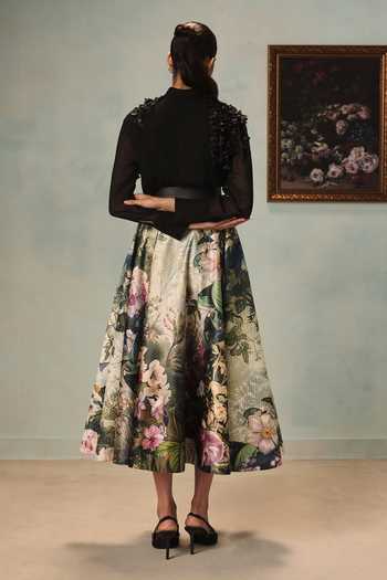 Pankaj & Nidhi Veinna Ravensong Top & Skirt Set 