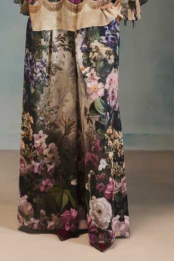 Buy Pankaj & Nidhi Multi Color Georgette, Chiffon Veinna Brookhaven Top And Pant Set Online at Aza Fashions Buy_Pankaj & Nidhi_Multi Color Georgette, Chiffon Veinna Brookhaven Top And Pant Set _Online_at_Aza_Fashions