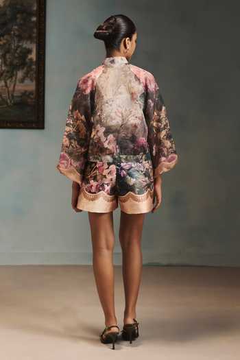 Pankaj & Nidhi Veinna Silvermist Bomber Jacket 