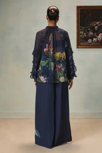 Pankaj & Nidhi Veinna Indigo Haze Top 