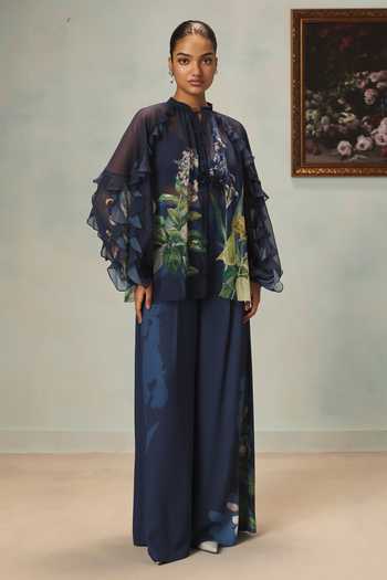 Pankaj & Nidhi Veinna Indigo Haze Top 