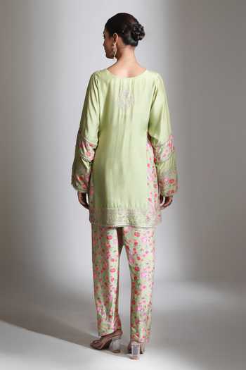 Tanu Malhotra Panel Printed Short Kurta Salwar Set 