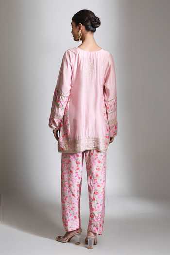 Tanu Malhotra Panel Printed Short Kurta Salwar Set 