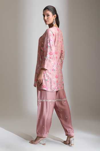 Tanu Malhotra Embroidered Floral Kurta Salwar Set 