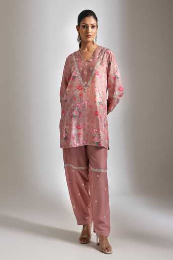 Tanu Malhotra Embroidered Floral Kurta Salwar Set 