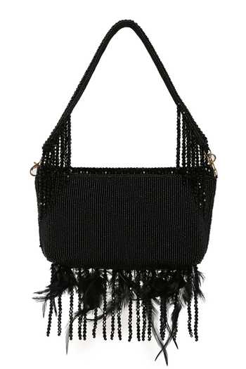 Shop Quirky Tales Black Annie Fur Clutch Shop_Quirky Tales_Black Annie Fur Clutch