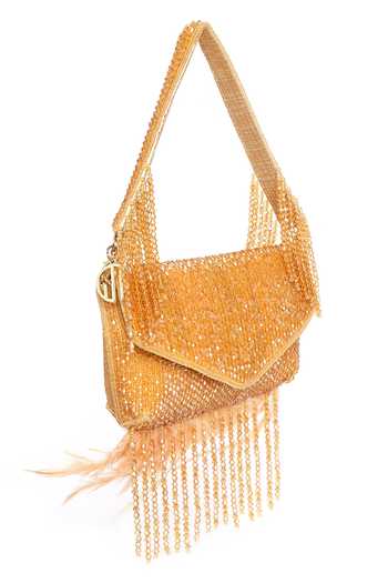 Shop Quirky Tales Gold Annie Fur Clutch Online at Aza Fashions Shop_Quirky Tales_Gold Annie Fur Clutch _Online_at_Aza_Fashions