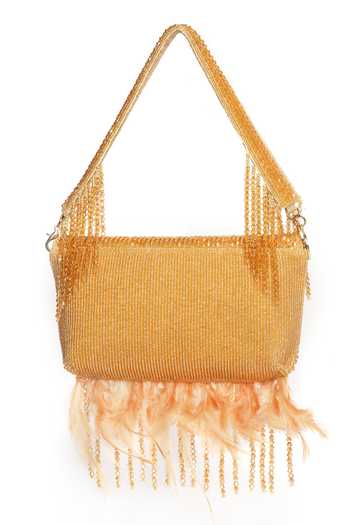 Buy Quirky Tales Gold Annie Fur Clutch Buy_Quirky Tales_Gold Annie Fur Clutch