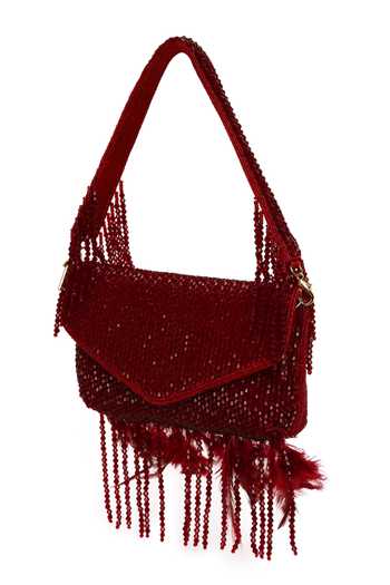 Shop Quirky Tales Red Annie Fur Clutch Online at Aza Fashions Shop_Quirky Tales_Red Annie Fur Clutch _Online_at_Aza_Fashions