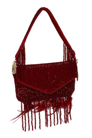 Quirky Tales Red Annie Fur Clutch at Aza Fashions Quirky Tales_Red Annie Fur Clutch _at_Aza_Fashions