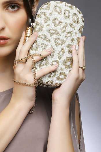 Shop Quirky Tales White Juniper Wild Embellished Clutch Online at Aza Fashions Shop_Quirky Tales_White Juniper Wild Embellished Clutch _Online_at_Aza_Fashions