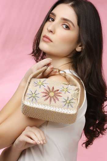 Buy Quirky Tales Beige Kashida Mini Bag Online at Aza Fashions Buy_Quirky Tales_Beige Kashida Mini Bag _Online_at_Aza_Fashions