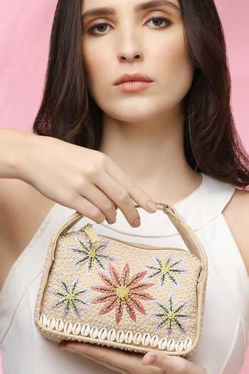 Shop Quirky Tales Beige Kashida Mini Bag Online at Aza Fashions Shop_Quirky Tales_Beige Kashida Mini Bag _Online_at_Aza_Fashions