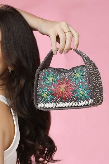 Buy Quirky Tales Grey Kashida Mini Bag Online at Aza Fashions Buy_Quirky Tales_Grey Kashida Mini Bag _Online_at_Aza_Fashions