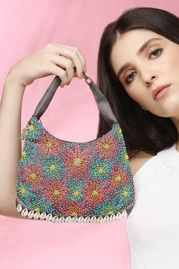Quirky Tales Kashida Hobo Grey Bag 