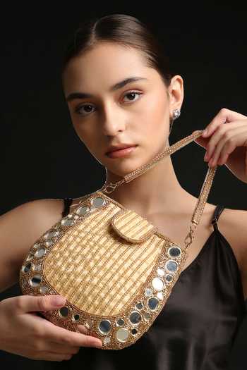 Quirky Tales Mirror Gold Mini Handbag 