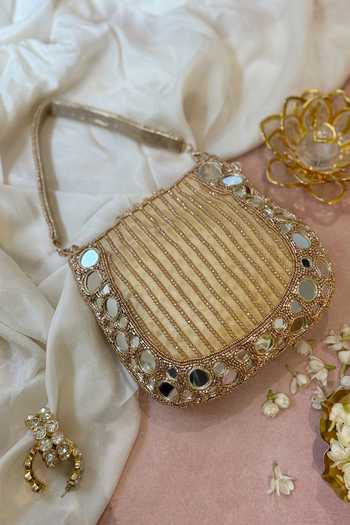 Buy Quirky Tales Gold Mirror Mini Handbag Buy_Quirky Tales_Gold Mirror Mini Handbag