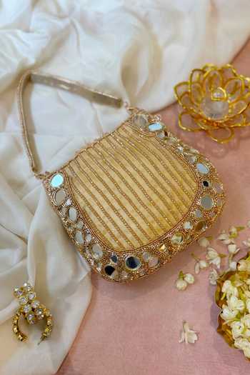 Quirky Tales Mirror Gold Mini Handbag 