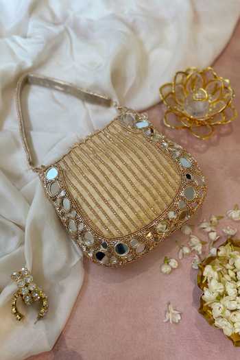 Shop Quirky Tales Gold Mirror Mini Handbag Shop_Quirky Tales_Gold Mirror Mini Handbag