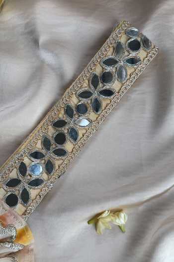 Buy_Quirky Tales_Peach Embroidery, Beads, Mirrors, Tassels Floral Work Strap Potli _Online_at_Aza_Fashions