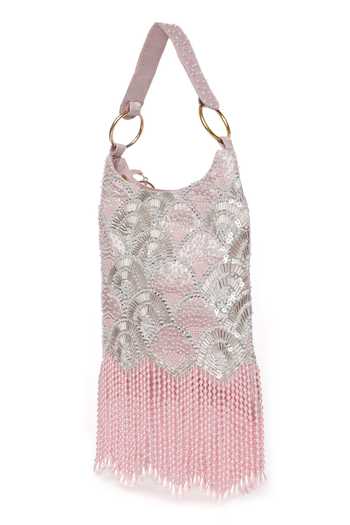 Buy_Quirky Tales_Pink Pearl Embroidered Hobo Handbag _Online_at_Aza_Fashions