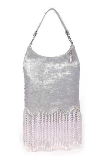 Buy Quirky Tales Silver Pearl Embroidered Hobo Handbag Online at Aza Fashions Buy_Quirky Tales_Silver Pearl Embroidered Hobo Handbag _Online_at_Aza_Fashions