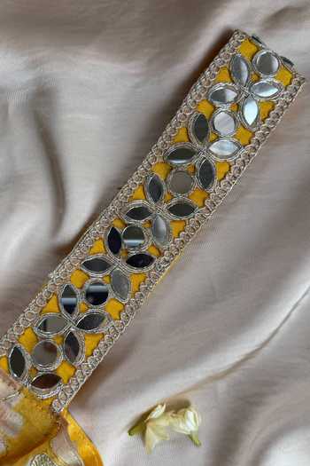 Buy Quirky Tales Yellow Embroidery, Mirrors, Tassels Floral Work Strap Potli Buy_Quirky Tales_Yellow Embroidery, Mirrors, Tassels Floral Work Strap Potli