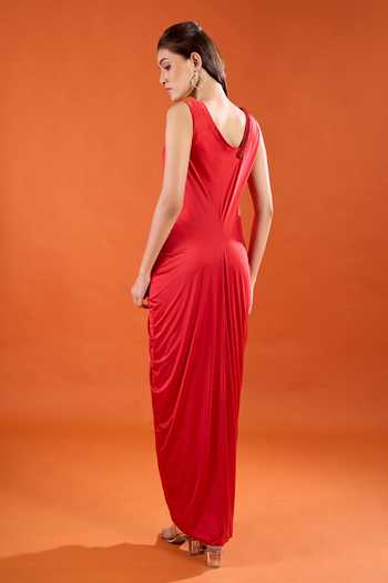 Amit Aggarwal Gathered Draped Dress